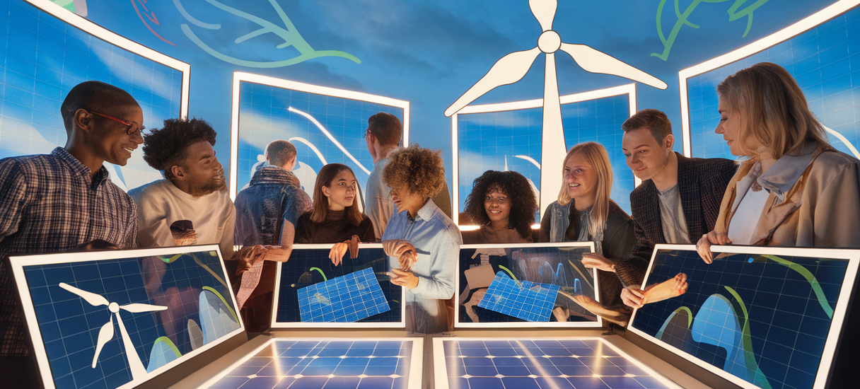 Personnes interagissant avec des contenus sur les énergies renouvelables sur les réseaux sociaux