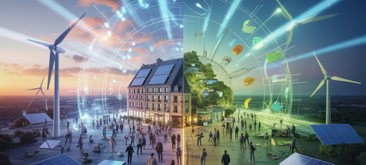 Représentation visuelle de l'évolution énergétique en France en 2025