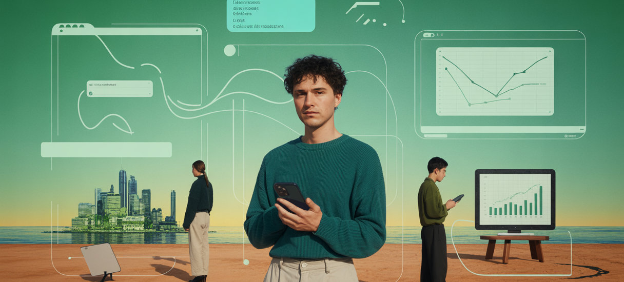 Illustration sur l'influence des réseaux sociaux sur l'écologie en 2025