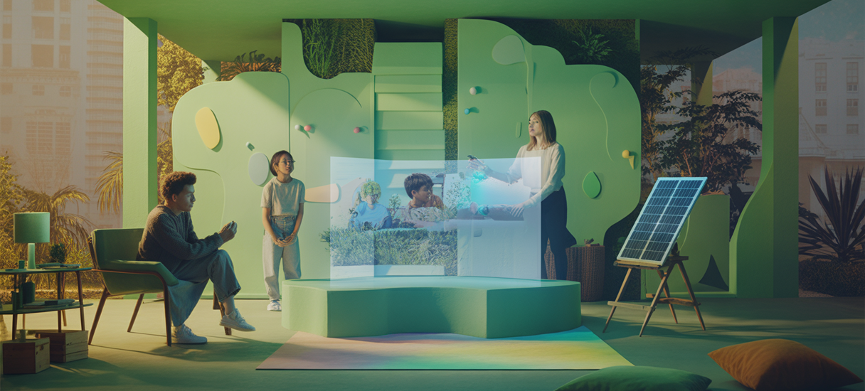 Une image illustrant l'impact des vidéos en ligne sur l'éducation environnementale en 2025.