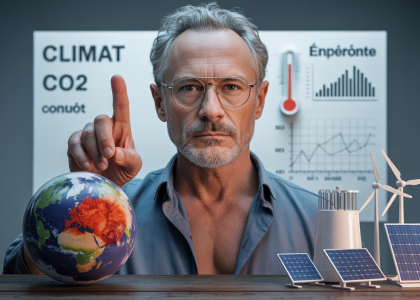 Jean-Marc Jancovici, expert du climat, avertit sur la gravité du réchauffement climatique et pointe les solutions pour l'avenir, dans un cadre à la fois réaliste et symbolique.